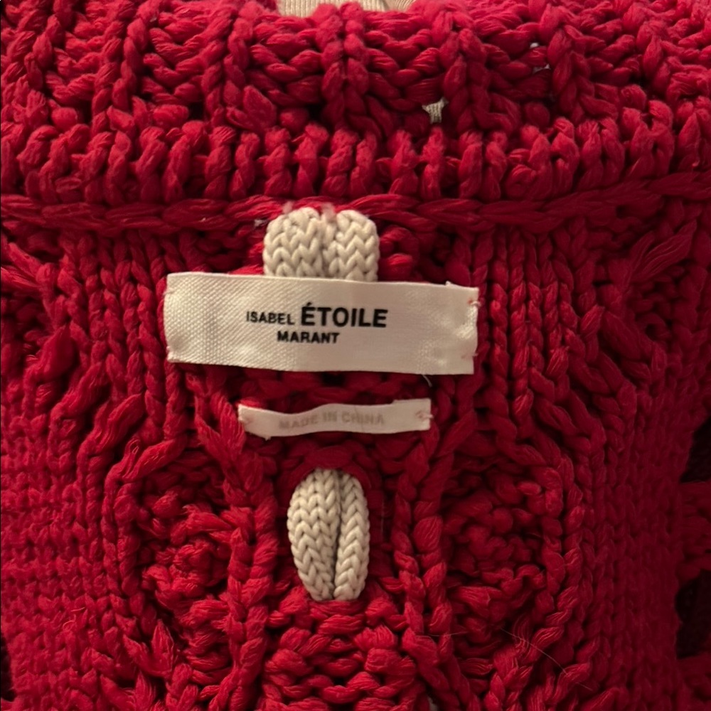 Isabel Marant Etoile Zola Red braided sweater - Picture 3 of 4